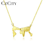 925 Silver Geometric Pendant Necklace Women Gold Jewelry SN0340