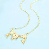 925 Silver Geometric Pendant Necklace Women Gold Jewelry SN0340