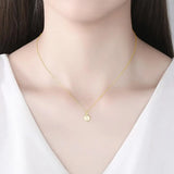 Bead Circle Long Pendant Necklace for Girls Cubic Zircon Christmas Accessories