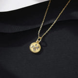 Bead Circle Long Pendant Necklace for Girls Cubic Zircon Christmas Accessories