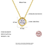 Square Zircon Pendant Necklace 925 Sterling Silver Women Charm Jewelry