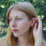 Square Fire Opal Stud Earrings 925 Sterling Silver