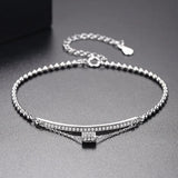 925 Silver Bracelet Women CZ Charm Style Girl Jewelry Delicate Chain