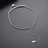925 Silver Bracelet Women CZ Charm Style Girl Jewelry Delicate Chain