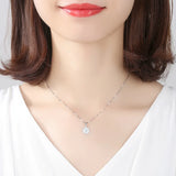 Round Pendant Necklace for Women