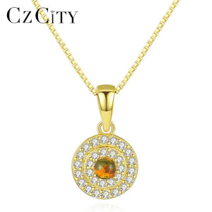 Round Pendant Necklace for Women