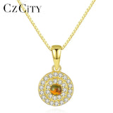 Round Pendant Necklace for Women