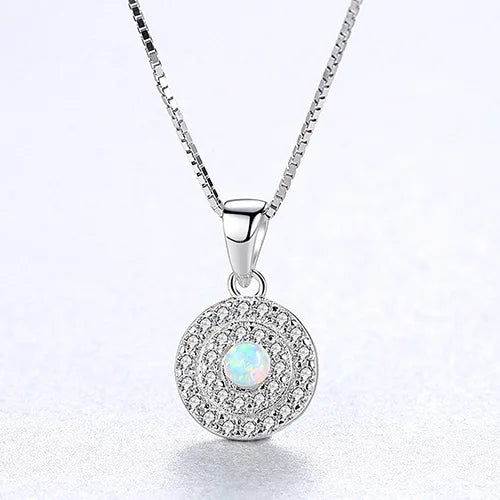 Round Pendant Necklace for Women