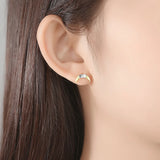 925 Silver Moon Stud Earrings for Women SE0388