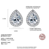 Water Drop CZ Silver Earrings Women Jewelry