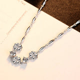 CZ 925 Silver Bracelet for Women Charm Flower Chain Bracelet Jewelry