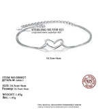 Love Charm Bracelet Delicate Silver 925 Heart Bracelet for Wedding