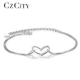 Love Charm Bracelet Delicate Silver 925 Heart Bracelet for Wedding