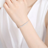 Minimalism CZ Bar Bracelet 925 Sterling Silver