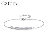 Minimalism CZ Bar Bracelet 925 Sterling Silver