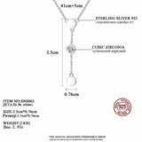 925 Sterling Silver Link Chain Necklace Choker Collar Tiny Cubic Zircon