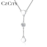 925 Sterling Silver Link Chain Necklace Choker Collar Tiny Cubic Zircon