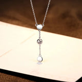 925 Sterling Silver Link Chain Necklace Choker Collar Tiny Cubic Zircon