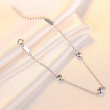 925 Silver Link Bracelet with Zirconia Stones