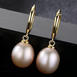 10-11mm Freshwater Pearl 925 Silver Hoop Earrings for Women Wedding