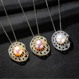 Pearl Pendant Necklace 925 Sterling Silver Fine Jewelry