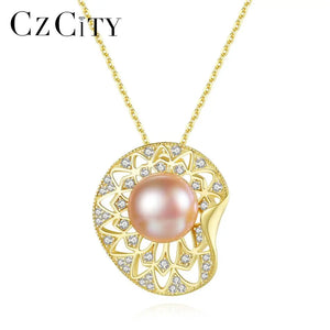 Pearl Pendant Necklace 925 Sterling Silver Fine Jewelry