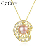 Pearl Pendant Necklace 925 Sterling Silver Fine Jewelry