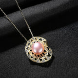 Pearl Pendant Necklace 925 Sterling Silver Fine Jewelry