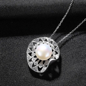 Pearl Pendant Necklace 925 Sterling Silver Fine Jewelry