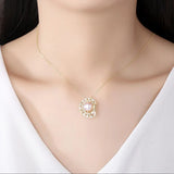 Pearl Pendant Necklace 925 Sterling Silver Fine Jewelry