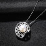 Pearl Pendant Necklace 925 Sterling Silver Fine Jewelry