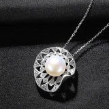 Pearl Pendant Necklace 925 Sterling Silver Fine Jewelry