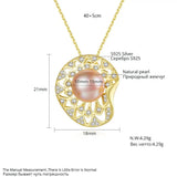 Pearl Pendant Necklace 925 Sterling Silver Fine Jewelry