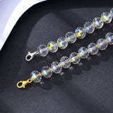Crystal Bead Silver Adjustable Bracelet