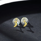 Zircon Round Stud Earrings Silver Jewelry for Women