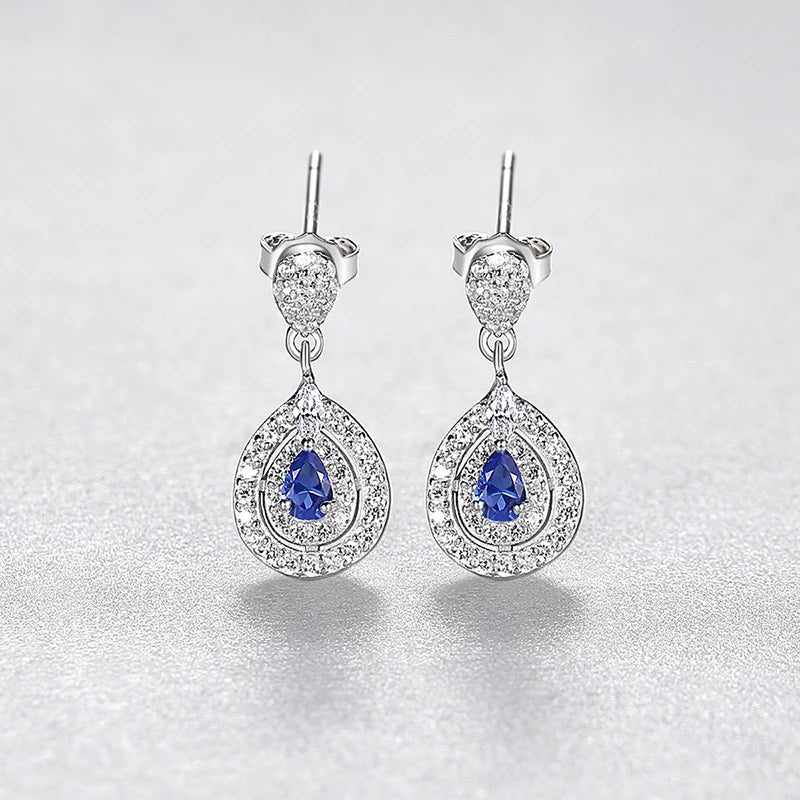 Drop Earrings for Women Water Drop Boho Earring Gemstone Classic Fine Jewelry