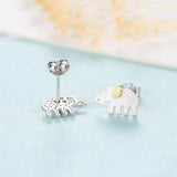 Elephant 925 Sterling Silver Stud Earrings Classic Party Jewelry