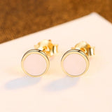 Shell 925 Silver Stud Earrings for Women Girls Dating FE0248