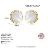 Shell 925 Silver Stud Earrings for Women Girls Dating FE0248