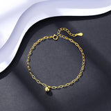 925 Silver Round Charms Chain Bracelet for Women