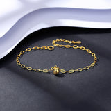 925 Silver Round Charms Chain Bracelet for Women