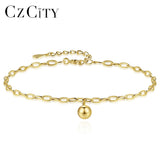925 Silver Round Charms Chain Bracelet for Women