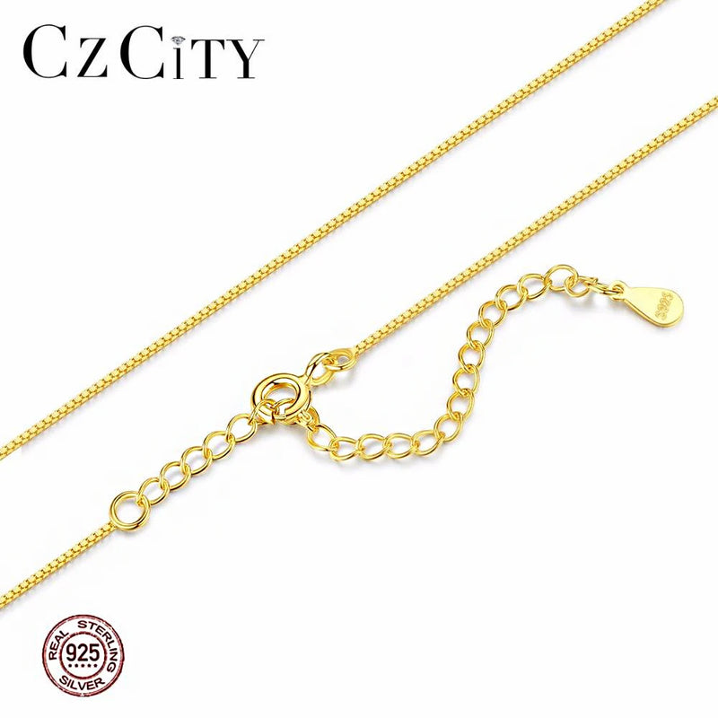 925 Silver Sparkling Clavicle Chain Choker Necklace for Women