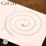 925 Silver Sparkling Clavicle Chain Choker Necklace for Women