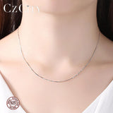 925 Silver Sparkling Clavicle Chain Choker Necklace for Women