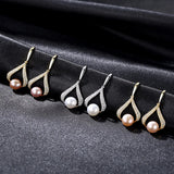 Natural Pearl Drop Earrings 925 Silver Sterling for Women