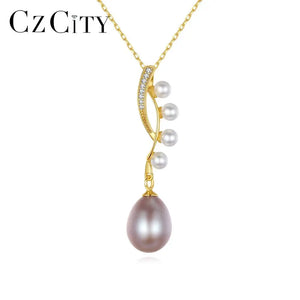 Freshwater Pearls Pendant Necklace Women 925 Silver Fine Jewelry