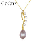 Freshwater Pearls Pendant Necklace Women 925 Silver Fine Jewelry
