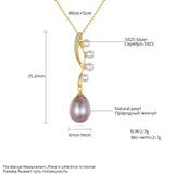 Freshwater Pearls Pendant Necklace Women 925 Silver Fine Jewelry