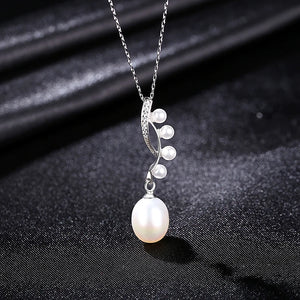 Freshwater Pearls Pendant Necklace Women 925 Silver Fine Jewelry